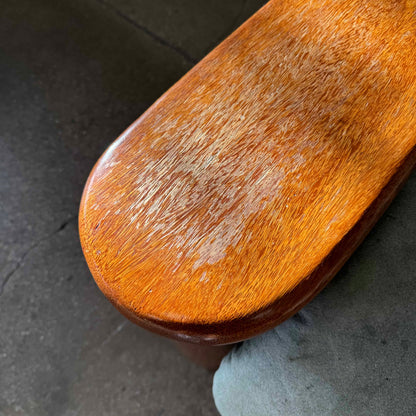 Pair of Leather + Palmwood Pair Of Lounge Chairs By Pacific Green