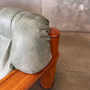 Leather + Palmwood Pair Of Lounge Chairs By Pacific Green Product Image