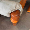 Leather + Palmwood Pair Of Lounge Chairs By Pacific Green Product Image