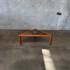 Teak + Slate Corner Table/ Coffee Table By Hasleu, Denmark 1970s. Product Image