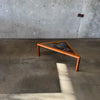 Teak + Slate Corner Table/ Coffee Table By Hasleu, Denmark 1970s. Product Image
