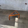Teak + Slate Corner Table/ Coffee Table By Hasleu, Denmark 1970s. Product Image