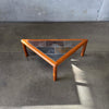 Teak + Slate Corner Table/ Coffee Table By Hasleu, Denmark 1970s. Product Image
