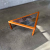 Teak + Slate Corner Table/ Coffee Table By Hasleu, Denmark 1970s. Product Image