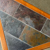 Teak + Slate Corner Table/ Coffee Table By Hasleu, Denmark 1970s. Product Image