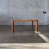Teak + Slate Corner Table/ Coffee Table By Hasleu, Denmark 1970s. Product Image
