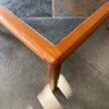 Teak + Slate Corner Table/ Coffee Table By Hasleu, Denmark 1970s. Product Image