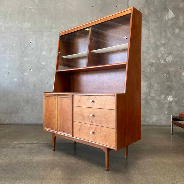 Mid Century Walnut Drexel Declaration Hutch