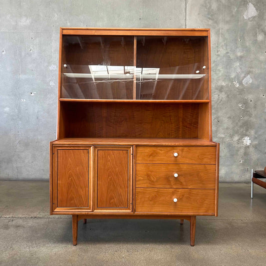 Mid Century Walnut Drexel Declaration Hutch
