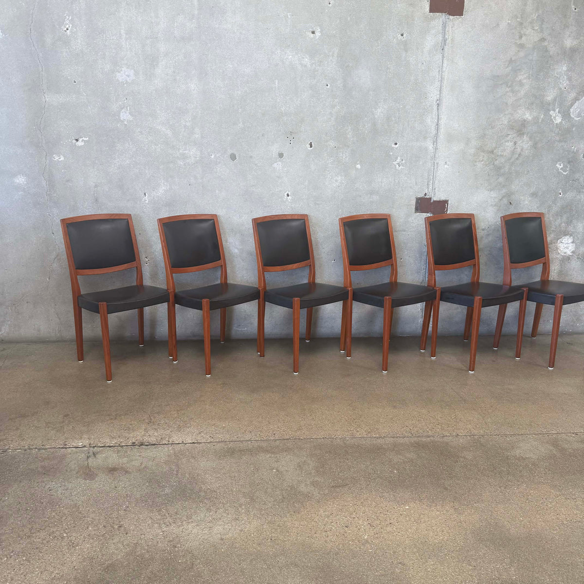 Set of Six Mid Century Modern Teak Dining Chairs By Svegards Markaryd - Sweden