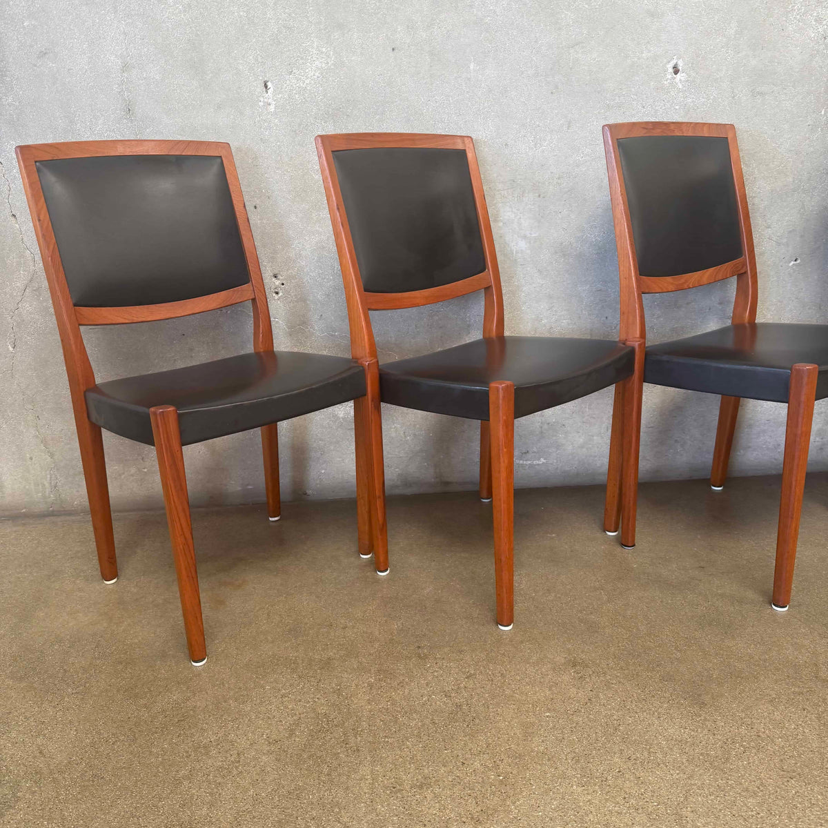 Set of Six Mid Century Modern Teak Dining Chairs By Svegards Markaryd - Sweden