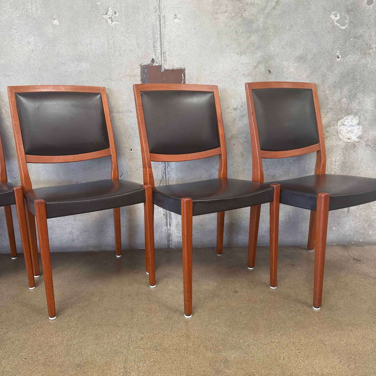 Set of Six Mid Century Modern Teak Dining Chairs By Svegards Markaryd - Sweden