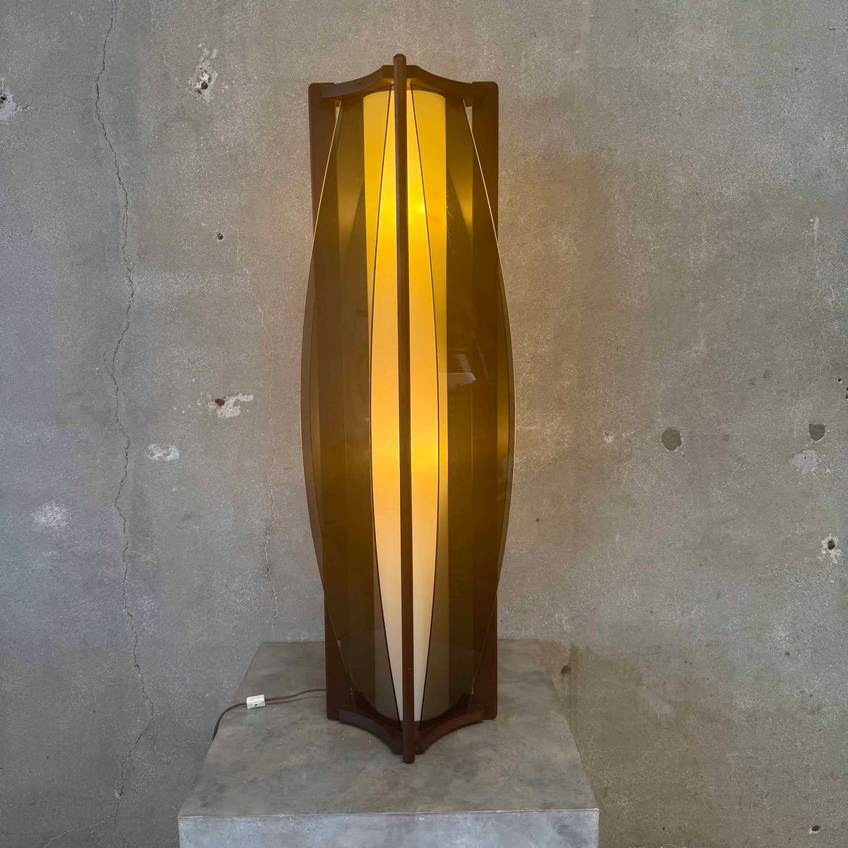 Mid Century Post Modern Totem Form Table Lamp By Adrian Pearsall for Modeline