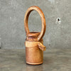 Signed + Dated Handcrafted Stoneware Vessel Studio Pottery W/ Arched Loop Handle Product Image