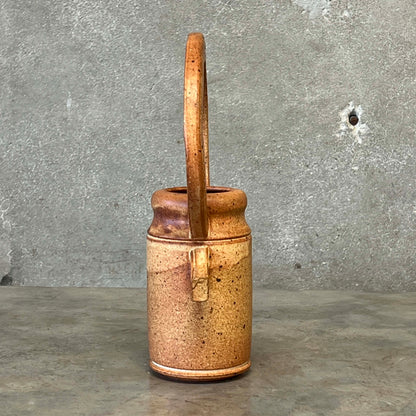 Signed + Dated Handcrafted Stoneware Vessel Studio Pottery