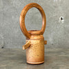 Signed + Dated Handcrafted Stoneware Vessel Studio Pottery W/ Arched Loop Handle Product Image