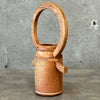 Signed + Dated Handcrafted Stoneware Vessel Studio Pottery W/ Arched Loop Handle Product Image