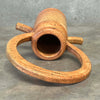 Signed + Dated Handcrafted Stoneware Vessel Studio Pottery W/ Arched Loop Handle Product Image
