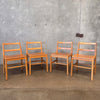 Set of 4 Light Oak Modern Chairs Made In Italy Product Image