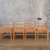 Set of 4 Light Oak Modern Chairs Made In Italy Product Image