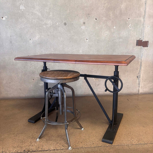 Industrial Pottery Barn Pittsburgh Crank Standing Desk With Stool
