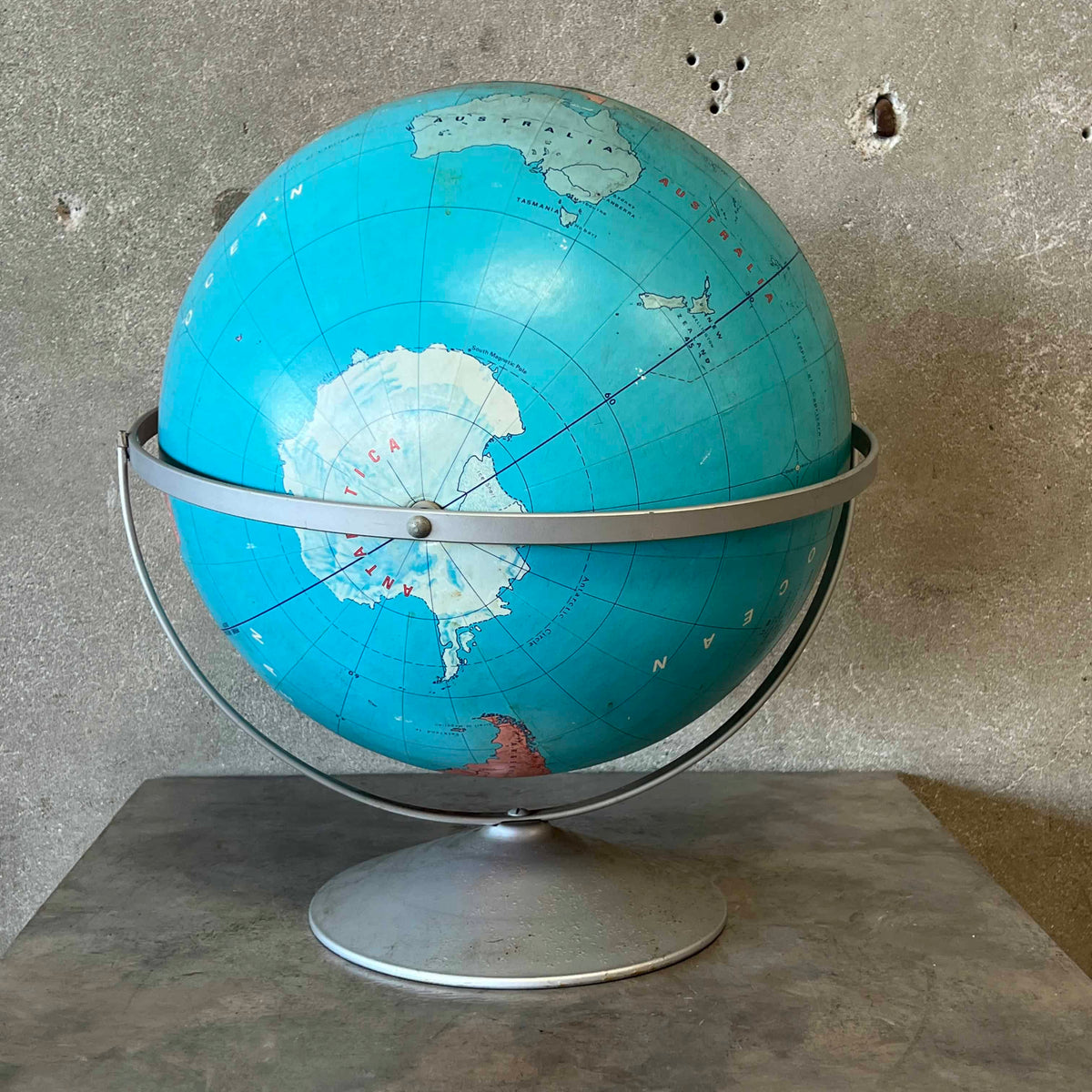 Vintage Soviet Era 16" School Globe By Modern School Basic Beginner Series