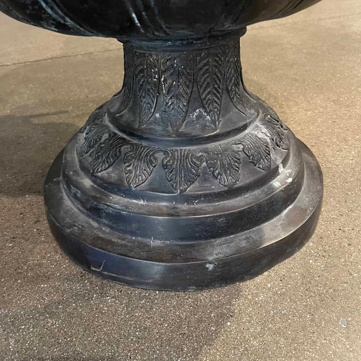 Pair of Vintage Classical Bronze Cherub Urns