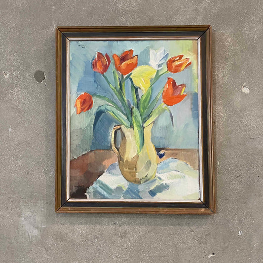 1937 Oil on board Still Life Painting