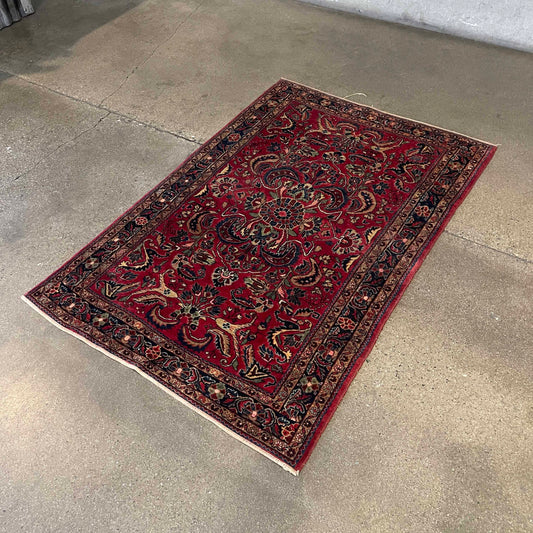 Vintage Hand Knotted Persian Wool Rug