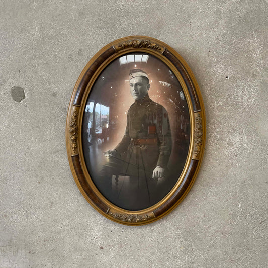 WW1 Soldier Antique Framed Portrait