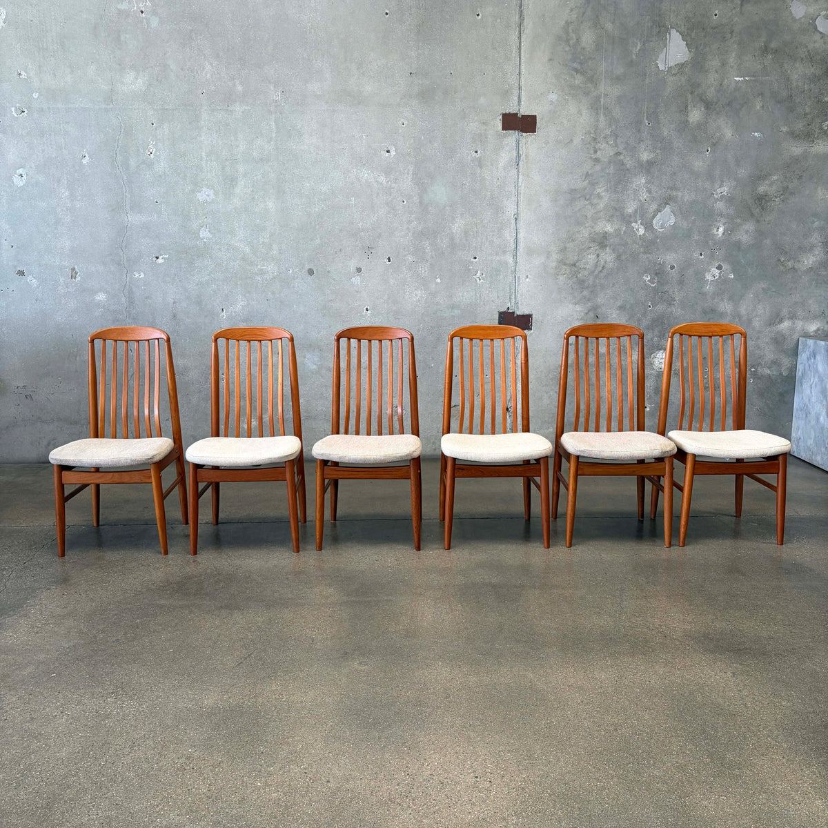 Set of 6 Mid Century Teak Dining Chairs