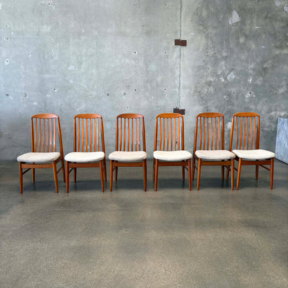 Set of 6 Mid Century Teak Dining Chairs