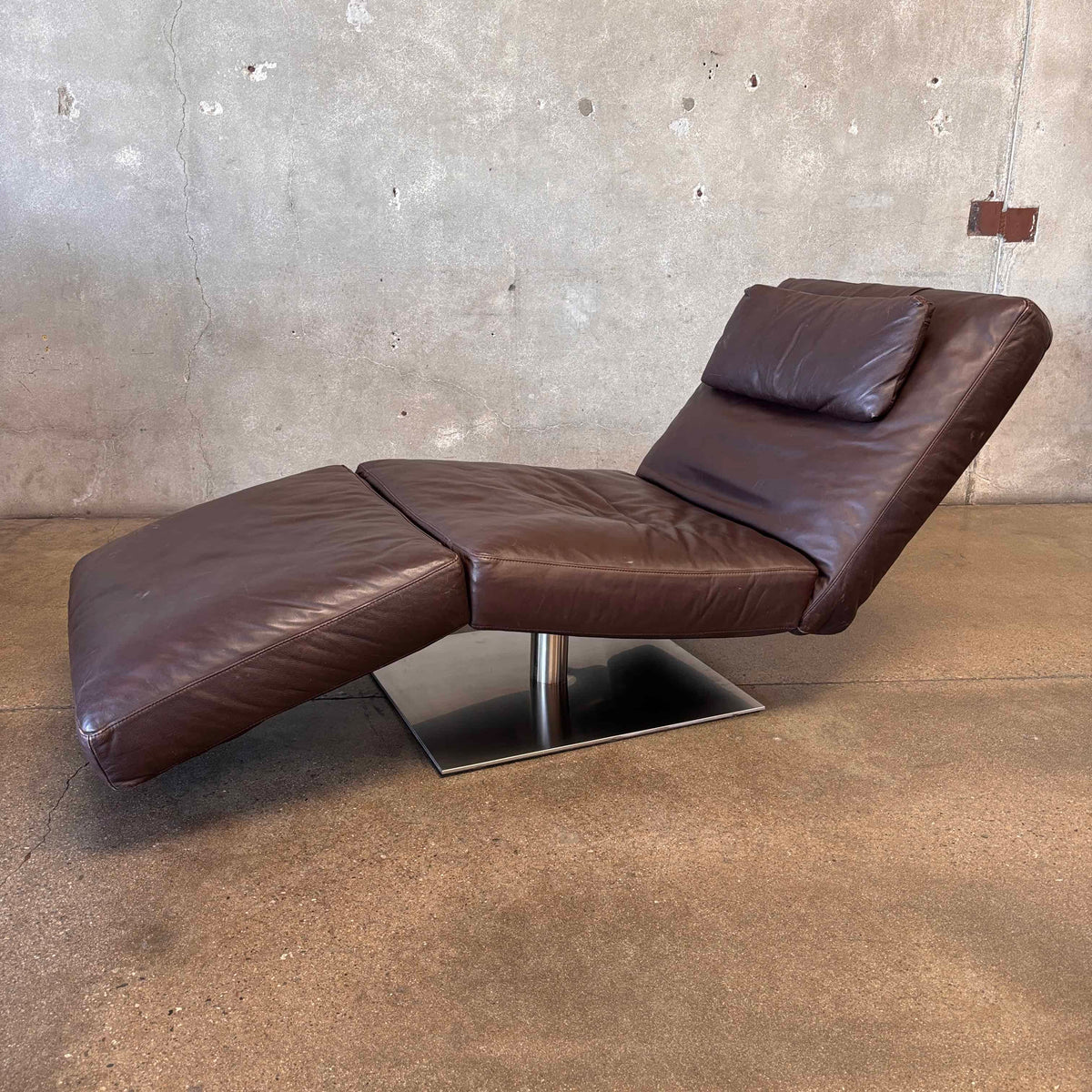 Vintage Natuzzi Postmodern "Zetta" Chaise Lounge, Adjustable.