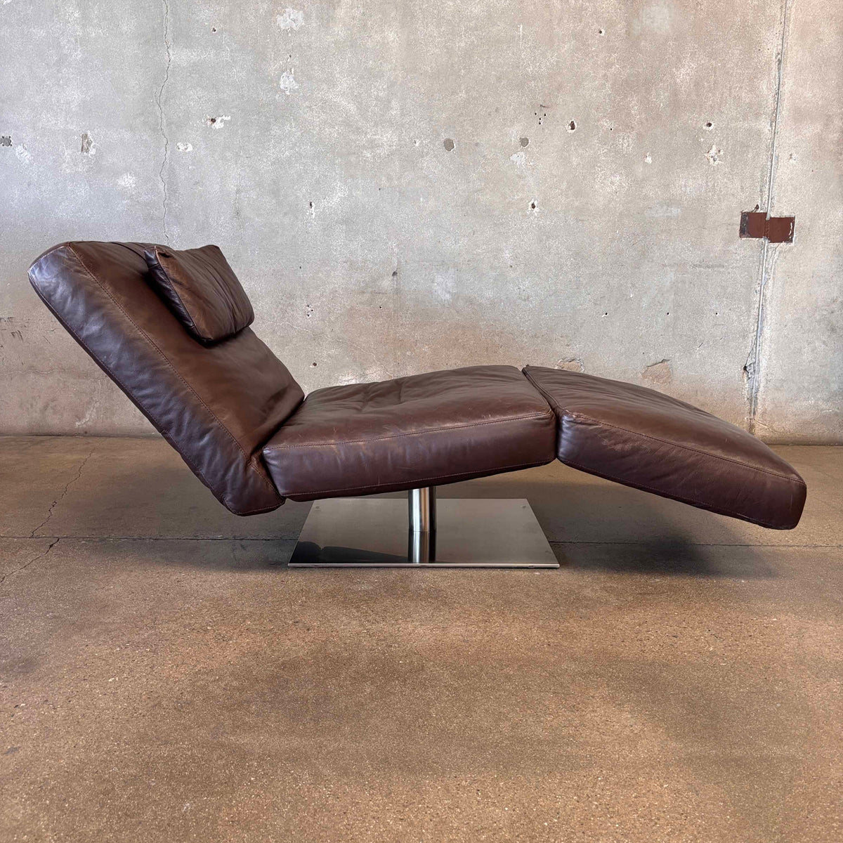 Vintage Natuzzi Postmodern "Zetta" Chaise Lounge, Adjustable.