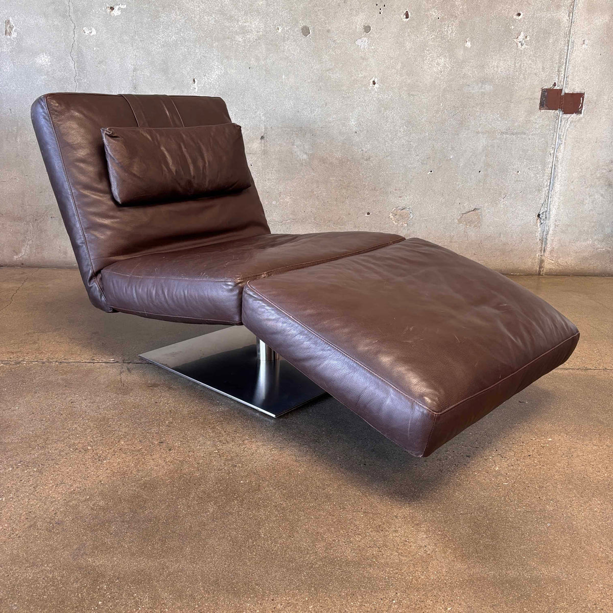 Vintage Natuzzi Postmodern "Zetta" Chaise Lounge, Adjustable.