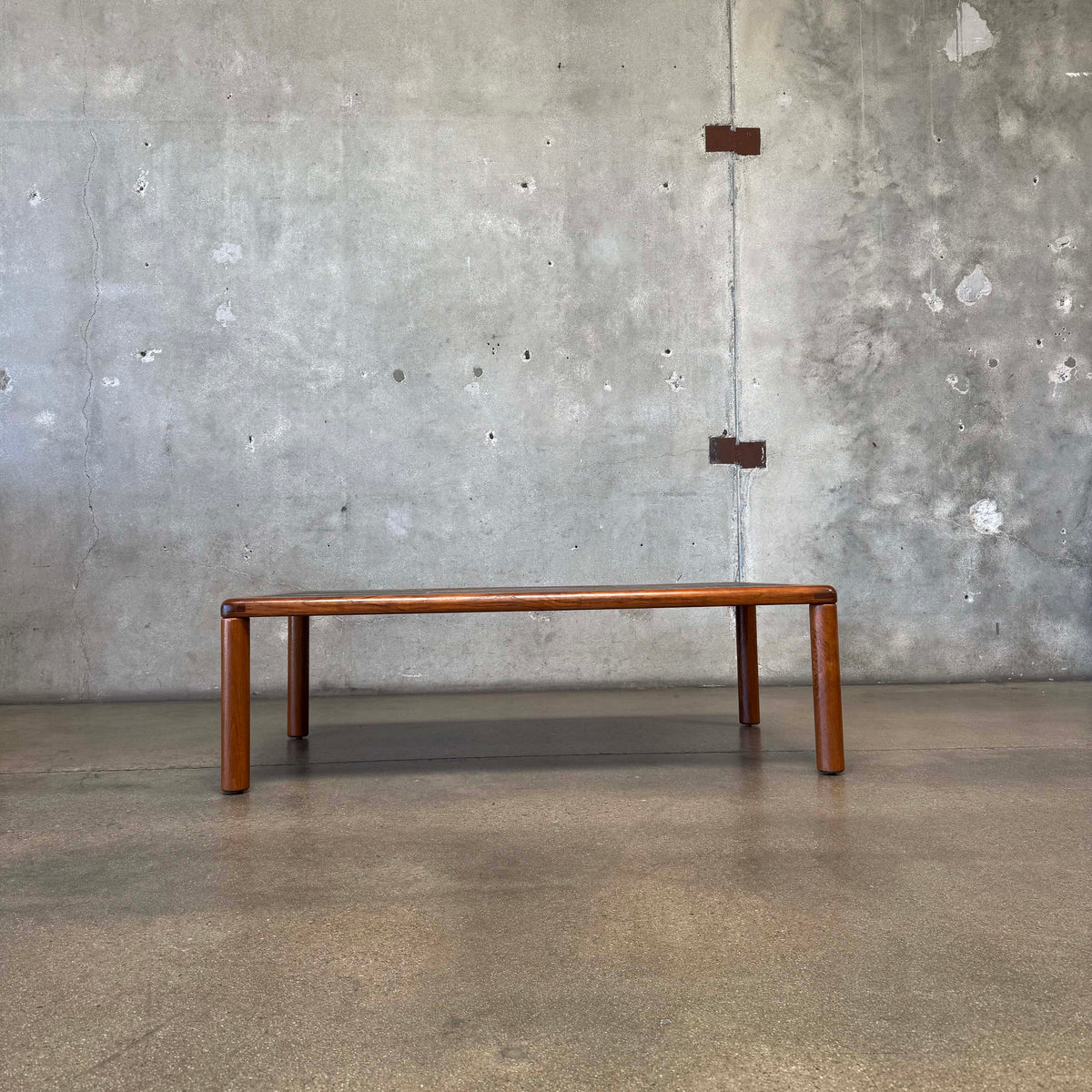 Danish Modern Teak + Slate Mosaic Coffee Table