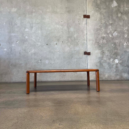 Danish Modern Teak + Slate Mosaic Coffee Table