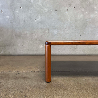 Danish Modern Teak + Slate Mosaic Coffee Table