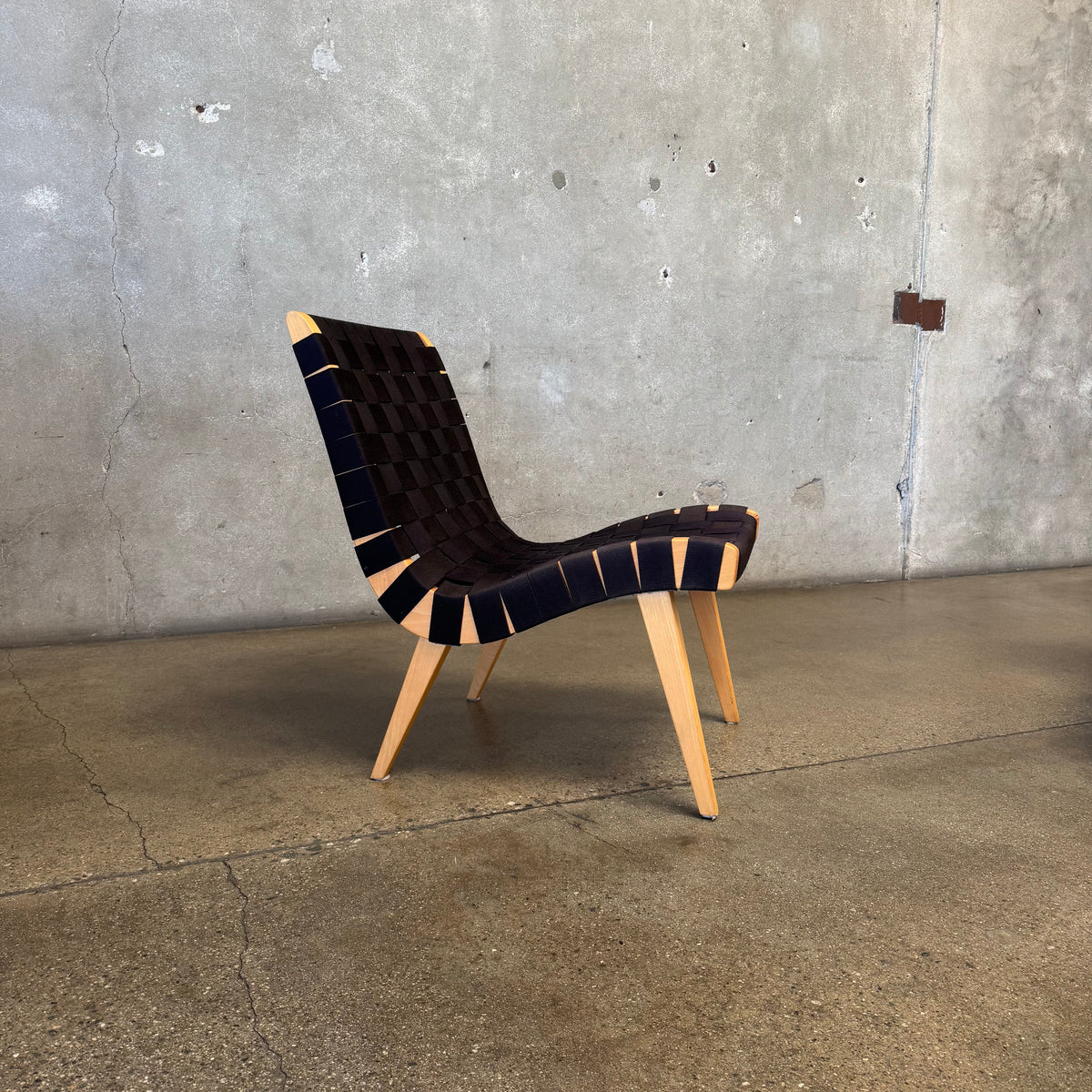 Pair Of Risom Lounge Chairs In The Style Of Jens Risom