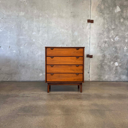 Mid Century Modern Walnut Highboy Dresser