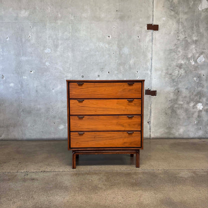 Mid Century Modern Walnut Highboy Dresser