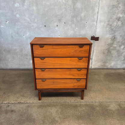 Mid Century Modern Walnut Highboy Dresser