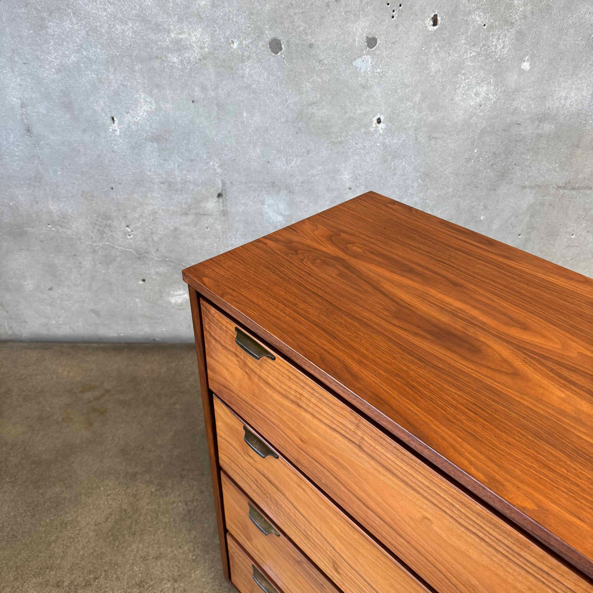 Mid Century Modern Walnut Highboy Dresser