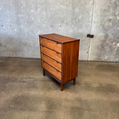 Mid Century Modern Walnut Highboy Dresser