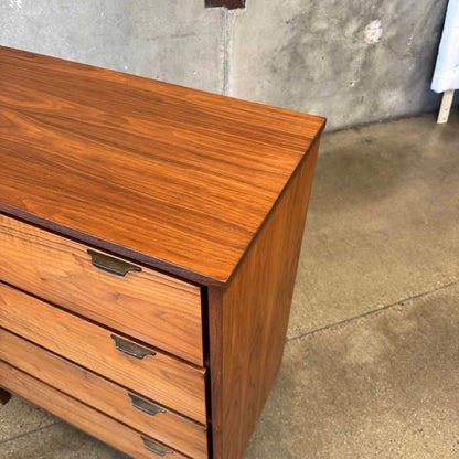 Mid Century Modern Walnut Highboy Dresser