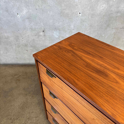Mid Century Modern Walnut Highboy Dresser