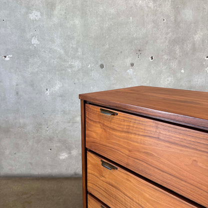 Mid Century Modern Walnut Highboy Dresser