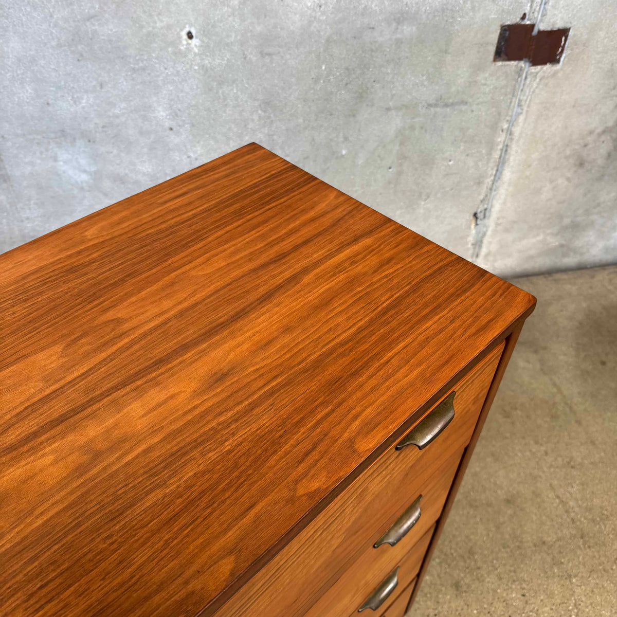Mid Century Modern Walnut Highboy Dresser