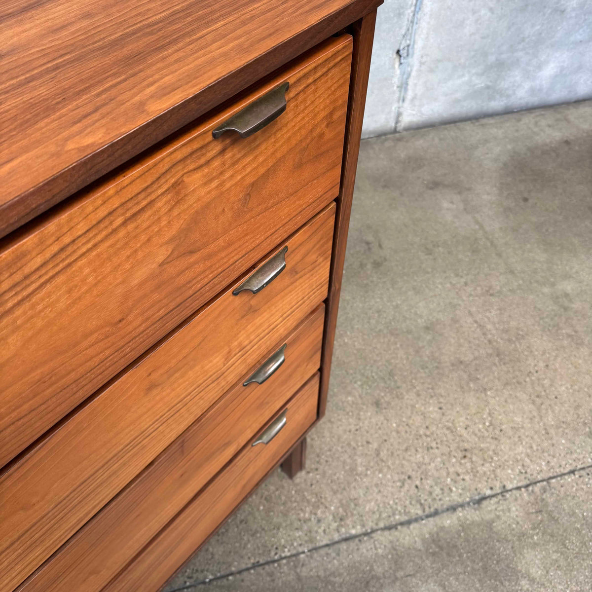 Mid Century Modern Walnut Highboy Dresser