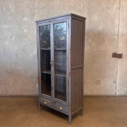 Vintage Wood Cabinet W/ Shelves